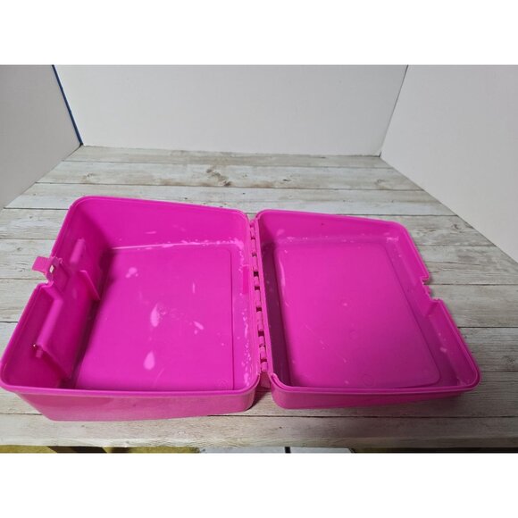 Barbie Thermos‎ lunch Box Pink Vintage 1990’s Collectible 1998 Pink Flower - Picture 5 of 5